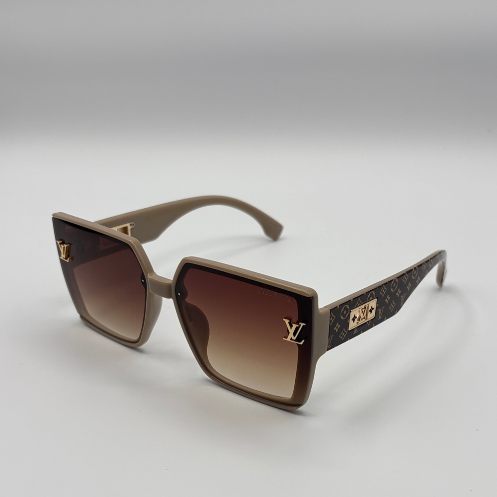Louis Vuitton Tan and Brown Square Sunglasses